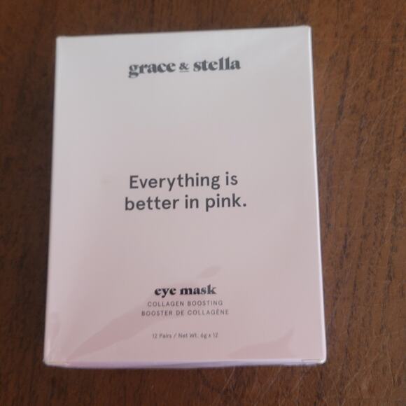 Grace & Stella Everything Better In Pink Collagen Boosting Eye Mask 12 Pairs New - Picture 7 of 12